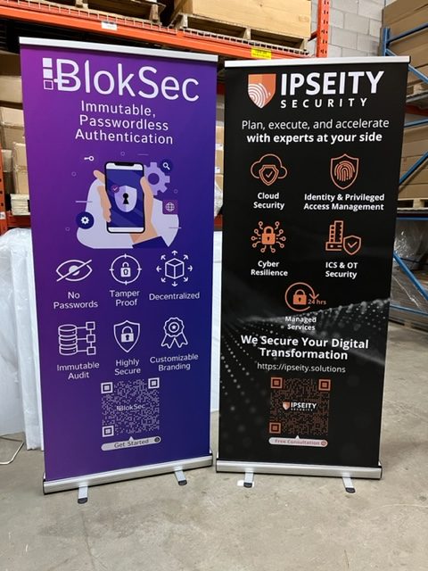 Roll Up Banner Cyber Security Company Toronto, Montreal, eSmart Prints