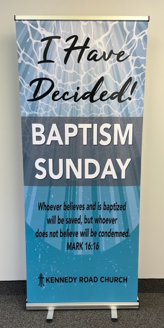 Roll up Banner Baptism Toronto, Montreal, Ottawwa, eSmart Prints
