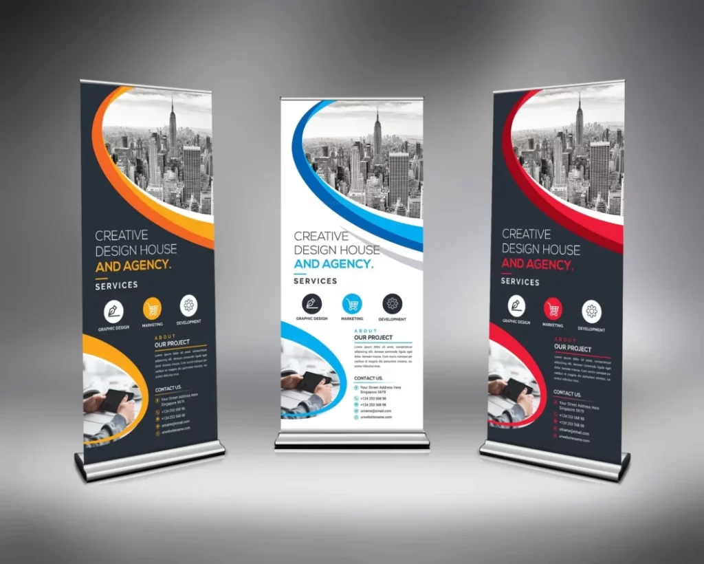 Exterior and interior features of Roll-up Banners, eSmart Prints