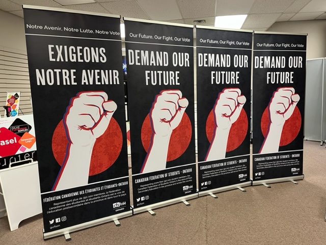Pull up Banners for Canada Student Federation in Toronto, Ontario