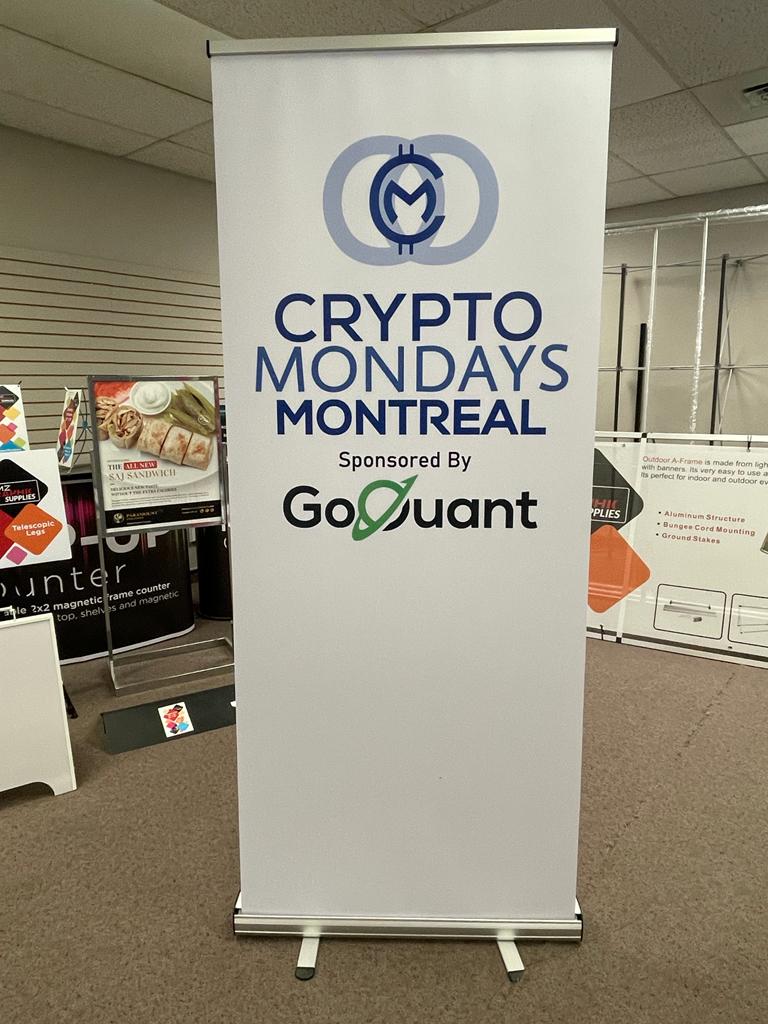 Roll up Banner for Crypto in Montreal, Ontario, eSmart Prints