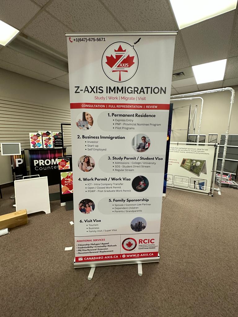 Pull Up Banner for Axis Immigration
